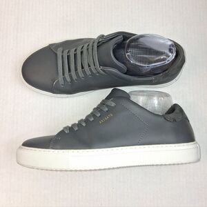 Axel Arigato Clean 90 Gray Leather Lace Up Sneakers
